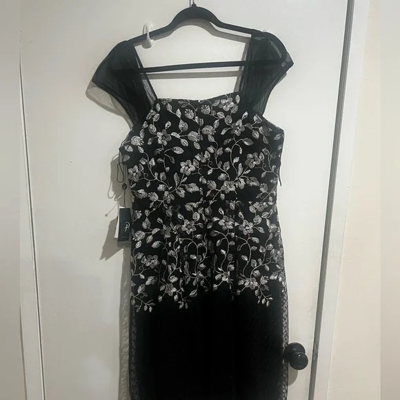 Adrianna Papell Border embroidery midi dress size 12 - Picture 11 of 13